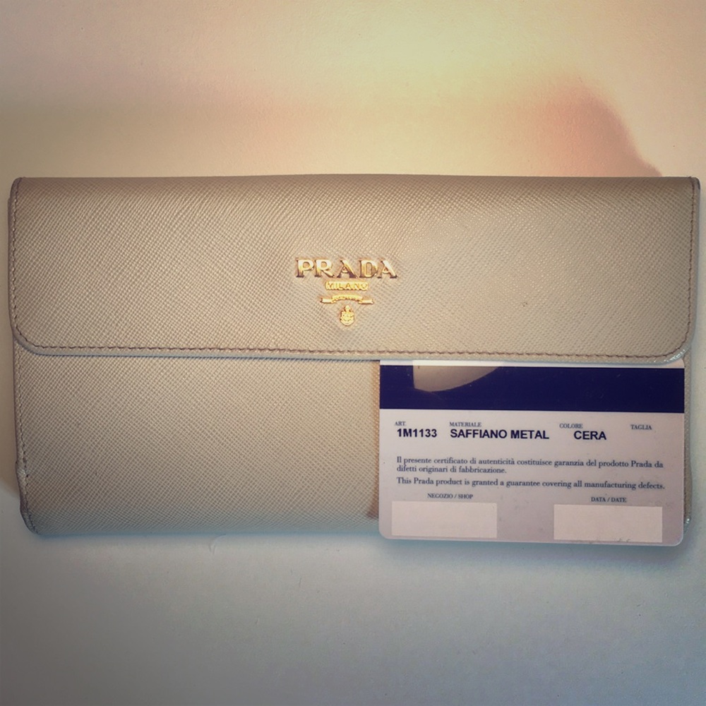 Prada Milano Saffiano Metal Wallet